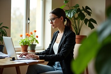 Freelance Woman at Work