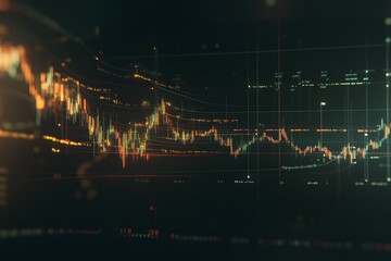 Hyper Realistic Zoomed Trading Graphs Visualization