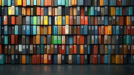 Stacked products with visible tracking barcodes, ready for efficient inventory logging and logistics