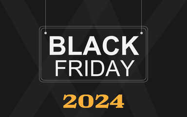 Black friday deals hanging board vector image background, black friday promotional image, black friday template design