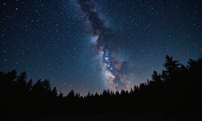 Fototapeta premium Night sky Milky Way galaxy starry night cosmic