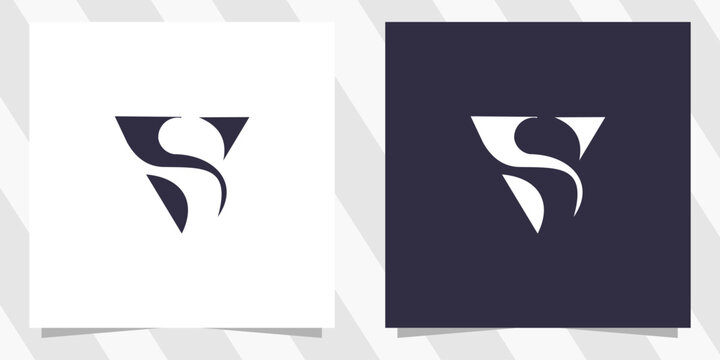 letter vs sv logo design