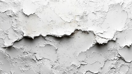 Fototapeta premium Cracked White Grunge Texture on Wall Surface. Generative AI