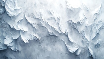 Obraz premium Stunning frost pattern showcasing unique ice formations, perfect for capturing the essence of winter weather concepts and holiday themes, elegant illustration