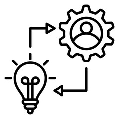 change management icon that illustrates the state of a connected affair.