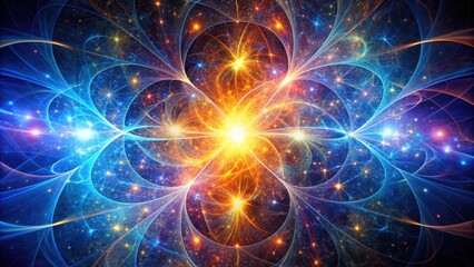 Abstract visualization of energy flowing through intricate fractal realms, energy, fractal, abstract, visualization