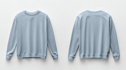 Blank light blue sweatshirt mockup