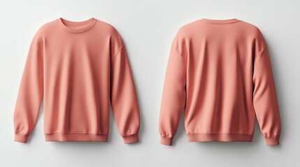 Blank coral sweatshirt mockup