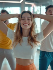 Fitness Studio Ad: Healthy Living, Group Fitness Class