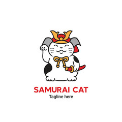 Neko samurai cat logo