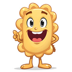 Enhancing your day with the cheerful spirit of the cookie character, digital illustration of character design concept.