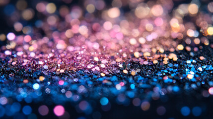 mesmerizing abstract design featuring light pink, purple, and blue hues blending over a dark black background, creating a sense of calm and serenity. The flowing colors evoke a futuristic, dreamlike a