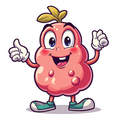 Obraz premium Embrace playfulness and joy with our charming berry character , digital illustration of character design concept.