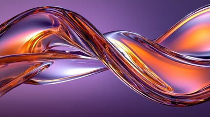 Abstract fluid shapes in vibrant colors, flowing gracefully against a purple background.
