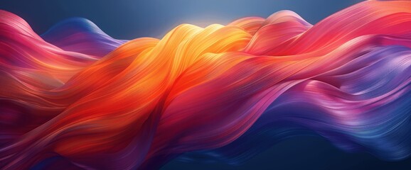 Colorful Twisted Ribbon Abstract Background