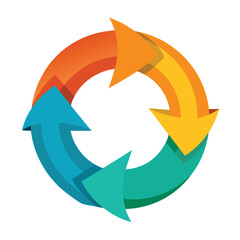 Stunning Repeated Circular Diagram with Seamless Arrows for Your Next Infographic