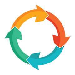 Stunning Repeated Circular Diagram with Seamless Arrows for Your Next Infographic