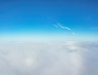 Unique and Dramatic Clouds and Sky over City of England Great Britain. Footage Was Captured with drone's Camera from High Altitude