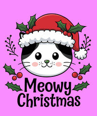 Meowy Christmas ,funny cat