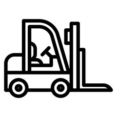 Construction icon related to buildings and heavy equipment