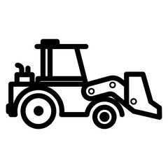 Construction icon related to buildings and heavy equipment