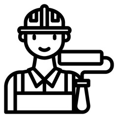 Construction icon related to buildings and heavy equipment