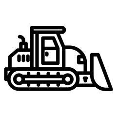 Construction icon related to buildings and heavy equipment