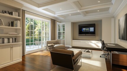 Fototapeta premium Modern Home Office Interior Design