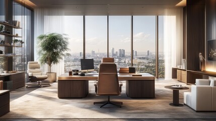 Modern Office with City View
