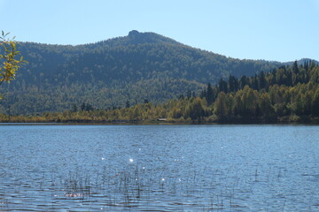 lake and mountains