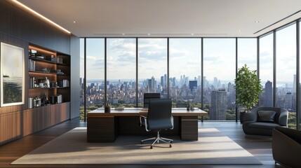 Obraz premium Modern Office with City View