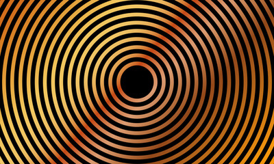 Obraz premium Concentric circle. Circular line pattern glow gold metallic background.