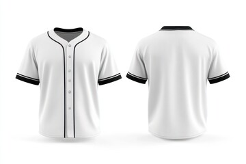 White Baseball Jersey Mockup