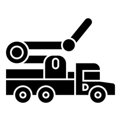 Construction icon related to buildings and heavy equipment