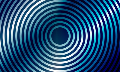 Concentric circle. Circular line pattern glow blue background.