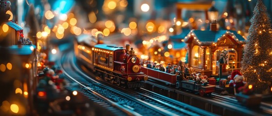Explore santa's workshop elves crafting toy trains amidst winter wonder