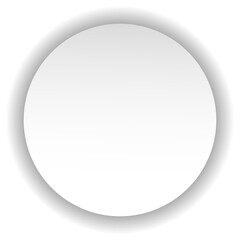 White paper circle and shadow, labels, banners, icons
