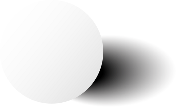 White paper circle and shadow, labels, banners, icons