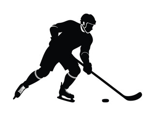 Fototapeta premium set hockey player silhouette hockey player