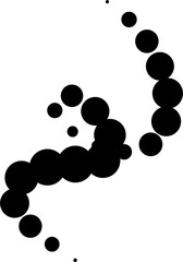 Line dotted halftone curved icon