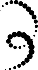 Line dotted halftone curved icon