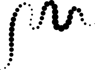 Line dotted halftone curved icon