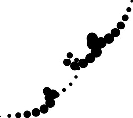 Line dotted halftone curved icon