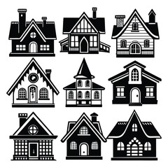 set house design in white background