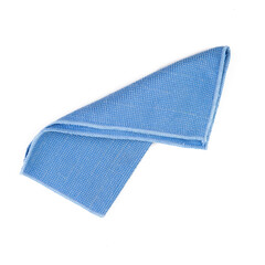 Blue duster microfiber cloth for cleaning isolated on white background