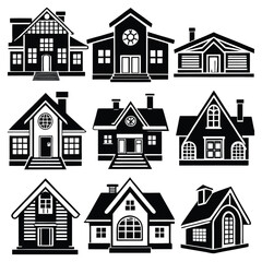 set house design in white background