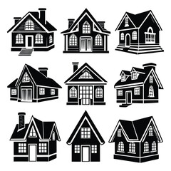 set house design in white background