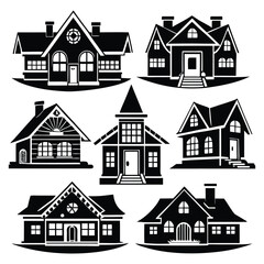 set house design in white background