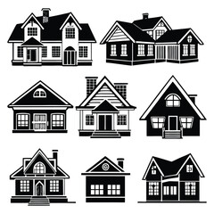 set house design in white background