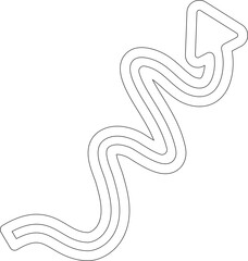 Arrow thin lines collection. Outline paths design